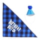 thumbnail image 1 of KAKOWELY Sombrero y babero decorativos para fiesta de cumpleaños de perro, disfraz de cumpleaños para mascota (azul), 1 of 4