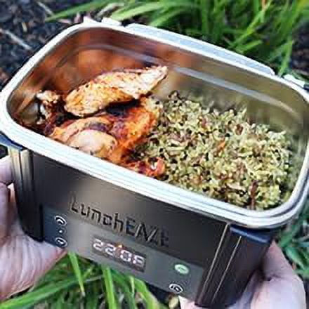 LunchEAZE Lite - Cordless, automatic, self heated electric lunch box, for  jobsites, travel, office, or students