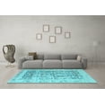 thumbnail image 3 of Ahgly Company Indoor Rectangle Persian Light Blue Traditional Area Rugs, 7' x 10', 3 of 4