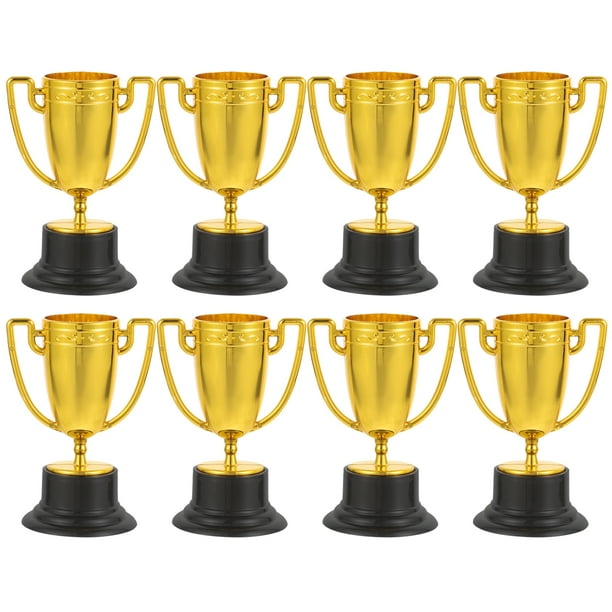 WORGEOUS 8pcs mini premios Trofeos Premio Trofeo Cups Trofeos de oro para niños Recompensas