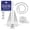 White, variant on Greenfield American-Made Complete Fluke Anchor Kit, Includes Chain, 100ft Rope & Shackles, Black Coated for Sizes for 16' & 24' Boats
