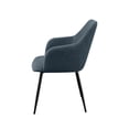thumbnail image 6 of Walker Edison 33" Mid-Century Modern Upholstered Dining Chair, Indigo Blue, 6 of 9