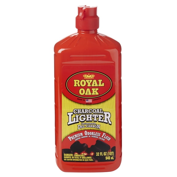 Royal Oak Charcoal Lighter Fluid, Premium Odorless Lighter Fuel, 32 Oz