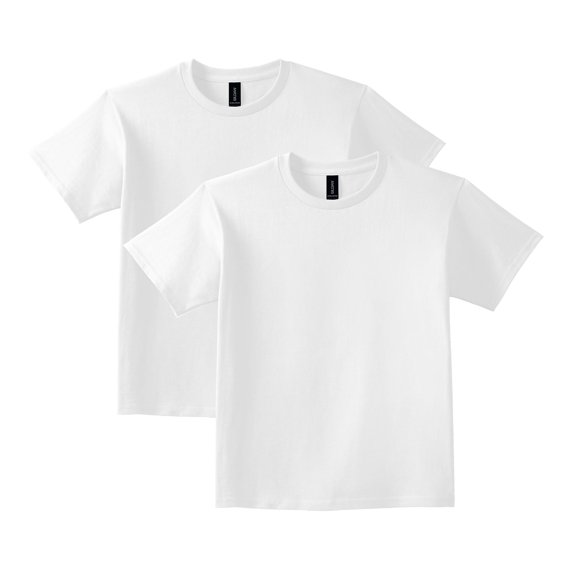 Remera Gildan G2000B Juvenil Ultra Algodón 2-Pack Blanca Talle L