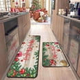 thumbnail image 1 of Boovnll Christmas Kitchen Rugs Set of 2, Absorbent Non-Slip Soft Christmas Rugs Washable for Kitchen, Entrance, Bathroom, Laundry Room Rug, Christmas Decorations, 1 of 7
