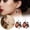 A, variant on Earrings for Women - Flower Football Baseball Basketball Pendant in Wood Interchangeable Double Ear Jewelry for Everyday Wear