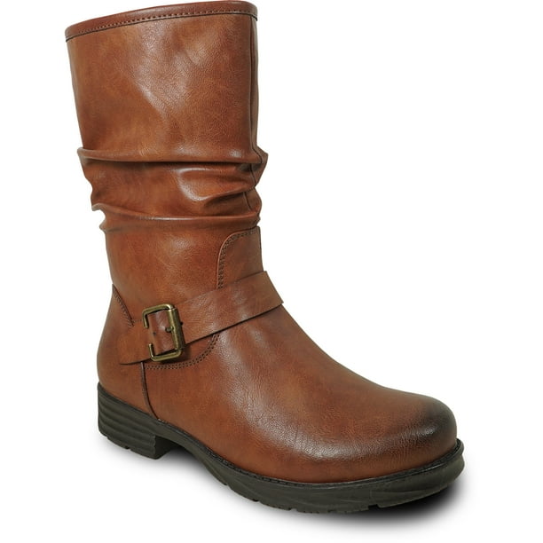 Brown fur 2024 boots womens