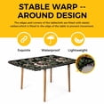 thumbnail image 4 of Black Spring Floral Table Cloths for 6 Foot Rectangle Tables, Elegant Pastoral Flowers Birds Watercolor Patio Waterproof Elastic Fitted Tablecloths, Washable Rectangular Table Cover for Camping, 4 of 8