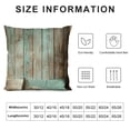 thumbnail image 5 of Decorative Throw Pillow Cover Square Turquoise Wood Teal Barn Wood Weathered Beach Decor Pillowcase with Hidden Zipper Decor Fashion Cushion Gift for Home Sofa Bed Car, 5 of 5