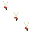 thumbnail image 2 of Baohd Collier Léger et Confortable avec Pendentif Carte Afrique Angola Minimaliste 3Set, 2 of 6