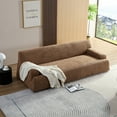 thumbnail image 2 of MAYEERTY Camel sofa, modern simplicity, durable fabric, solid wood frame, high density sponge filler, 2 of 5
