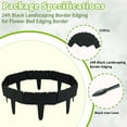 thumbnail image 3 of FRTDNE 4.5 in x 10.7 in Black Plastic Garden Border Edging, 20 Count, 3 of 7