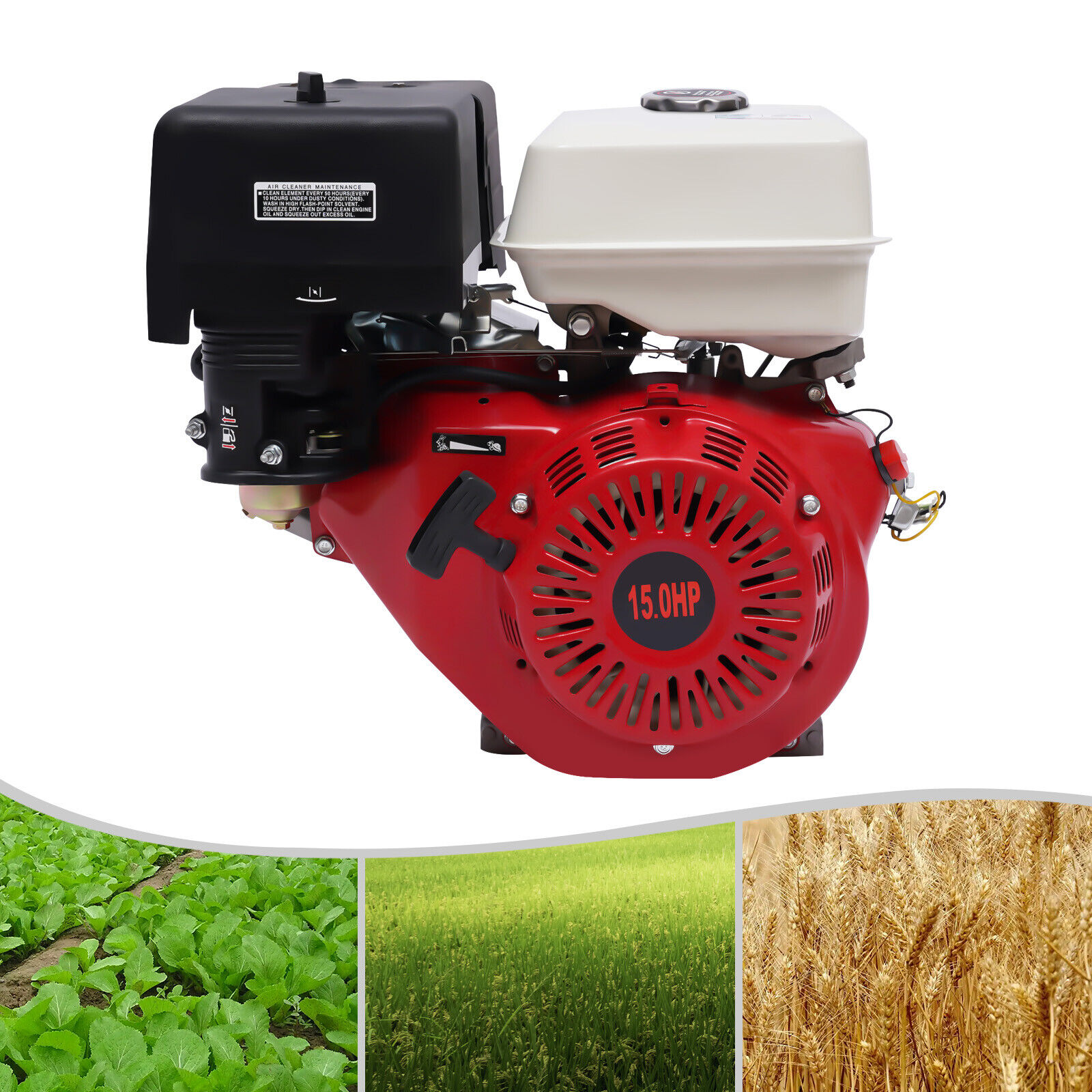 190f 420CC 15 HP 4 Stroke Gas Engine Motor Horizontal Gas Engine Go