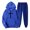 Blue, variant on Men's Track And Field Suit 2 Piece Hooded Sports Casual Running Jogging Set Three Button Suit