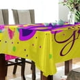 thumbnail image 3 of SKYSONIC Mardi Gras Rectangle Tablecloth Spill-Proof Polyester Table Cloth Table Cover for Kitchen Dining Picnic Holiday Party Decoration,60x120 Inch, 3 of 7
