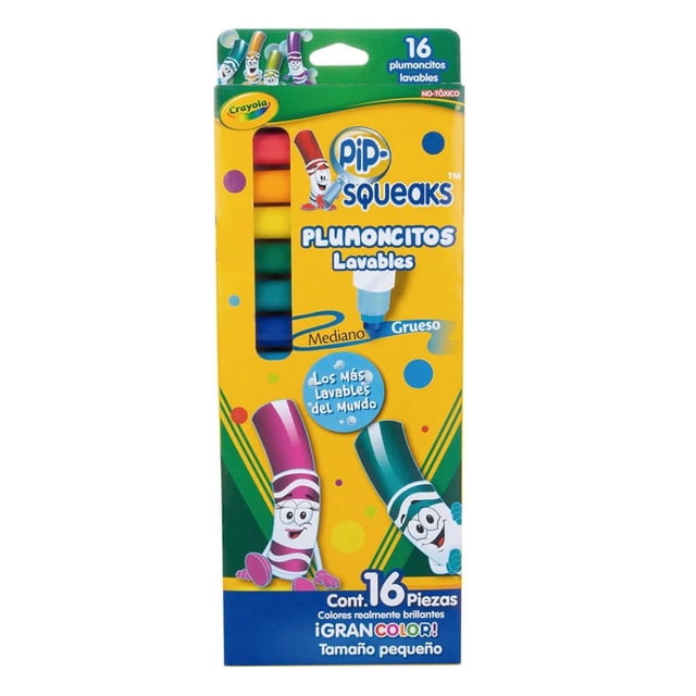 Plumoncitos Lavables Crayola Pip-Squeaks 16 pzas Crayola