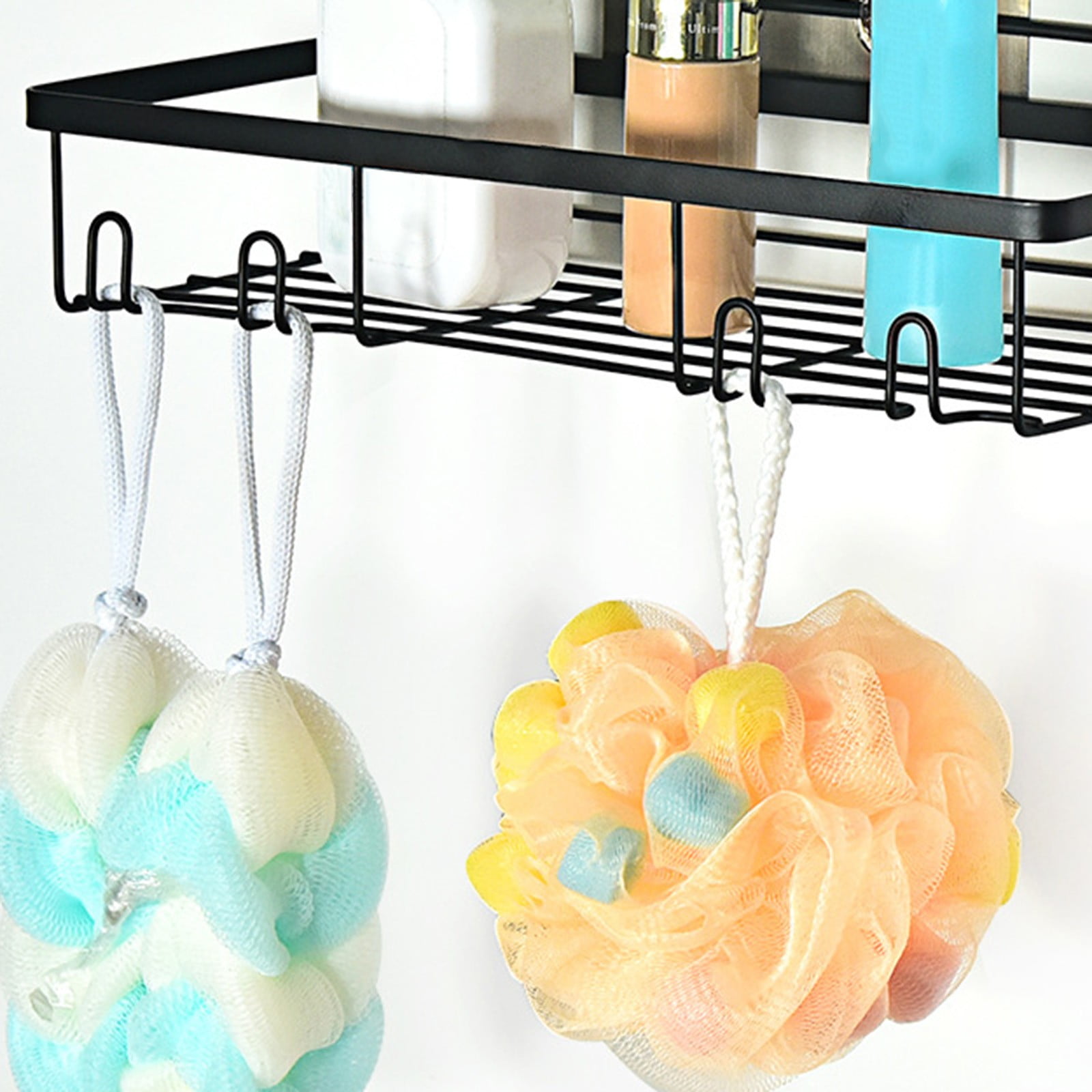 Lot De 2 Étagères De Douche Transparentes - Sans Percolation, Adhésif Fort - Pour Salle De Bain Ou Cuisine - 5kg Charge