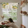 thumbnail image 5 of Yellow Lemon Valances for Windows Farmhouse Kitchen Curtains Valances Rod Pocket Valance Curtains for Kitchen Windows Country Flower Butterfly Farmhouse Beige Window Valances for Bathroom 54"x18", 5 of 6