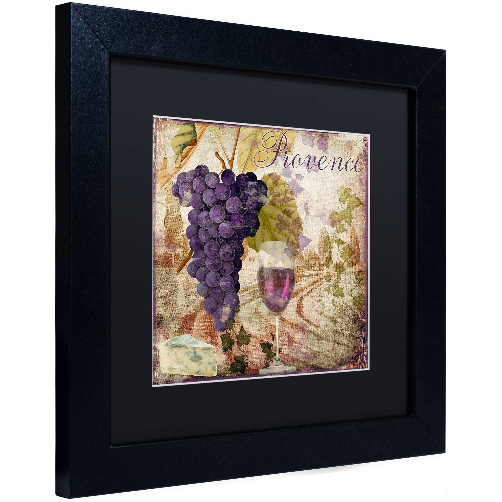 Trademark Fine Art "Wine Country III" Canvas Art by Color Bakery Black Matte, Black Frame