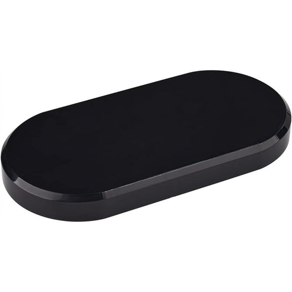 Acrylic Oval Beveled Display Base 6x3x0.5inch Black Block Solid Holder Jewelry Display Stand for Home Decor Showing Photography Props