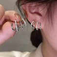 thumbnail image 1 of 2022 Charm Corea Pendientes Para Las Mujeres De Acero Inoxidable Cristal De Metal Stud 4 Efectos De Moda Accesorios De Joyería, 1 of 4
