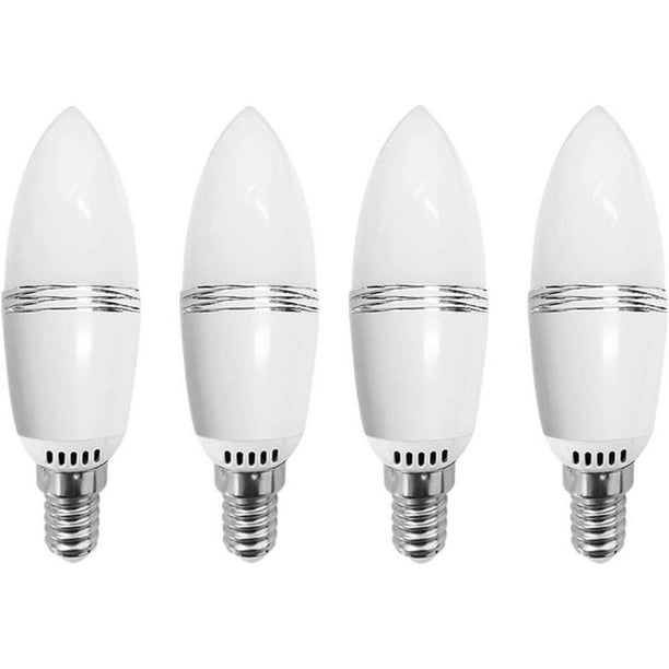 Vader fage variabel Visa 12W LED Candelabra Light Bulbs 12W LED Candle Bulbs E14 Non-Dimmable LED  Chandelier Bulbs,100W Incandescent Bulbs Equivalent,Daylight White 6000K,E14  Small Base,Non-Dimmable,Pack of 4 - Walmart.com
