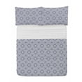 thumbnail image 1 of Delft Microfiber Bedspread Set, Monochrome Repetition of Victorian Historic Holland Dutch Mosaic Tile Like, Soft Bedding Set with Pillow Shams & Comforter, 3 Sizes, Indigo and White, by Ambesonne, 1 of 1