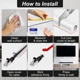 thumbnail image 6 of Wall Cord Hider, Flexible Self-Adhesive Wire Cover, Side-Open Cable Raceway for Cords on Wall, Cord Concealer for Mounted TV, Home Theater & Office, 6 of 7