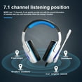 thumbnail image 6 of Anivia Virtual 7.1 USB Gaming Headsets with Microphone Computer Headset Surround Sound Headphones , Volume-Control, Led Light for PC, Mac, Desktop--White&Blue, 6 of 7