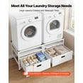 thumbnail image 5 of VEVOR Laundry Pedestal, 22.6 in Height, 29 x 29 in Washer and Dryer Pedestals with Pull-out Tray and Storage Space, 800 lbs Load Capacity, Non-Slip Feet Washing Machine Stand Universal, White, 2 Pack, 5 of 9