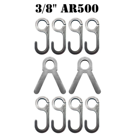 Magnum Target 3/8 AR500 Steel Shooting Target Conduit Stand Brackets – 2 Brackets / 8 Hooks – EMTCB2-CH8-KIT
