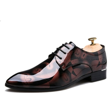 Meigar 2019 Fashion Men's Oxford Work Office Formal Casual Club Pointy Toe Leather