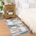 thumbnail image 1 of Runner Rug Washable Checkered  Rugs for Living Room Bedroom Kitchen Hallway Entryway Laundry Contemporary Abstract Rug Modern Geometric Rug Low Pile Office Rug Non Slip Blue, 1 of 9
