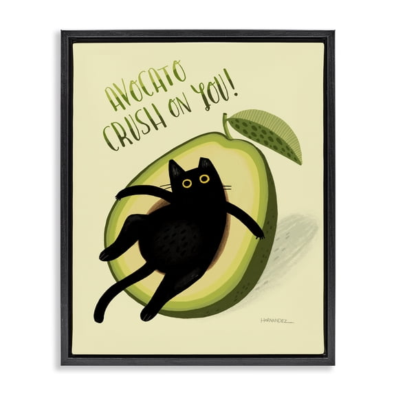Stupell Industries Contemporary Black Floating Frame Canvas Art, 17 x 21, by Leeza Hernandez