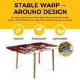 thumbnail image 4 of Red Plaid Christmas Table Cloths for 6 Foot Rectangle Tables, Xmas Snowman Truck Snowflake Tree Balls Patio Waterproof Elastic Fitted Tablecloths, Washable Rectangular Table Cover for Camping, 4 of 8