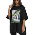 thumbnail image 4 of Plus Size Shirt for Women Oversized Black Tops for Women Short Sleeves Shirt for Women Spring T Shirt Crewneck Shirt for Women M, 4 of 5
