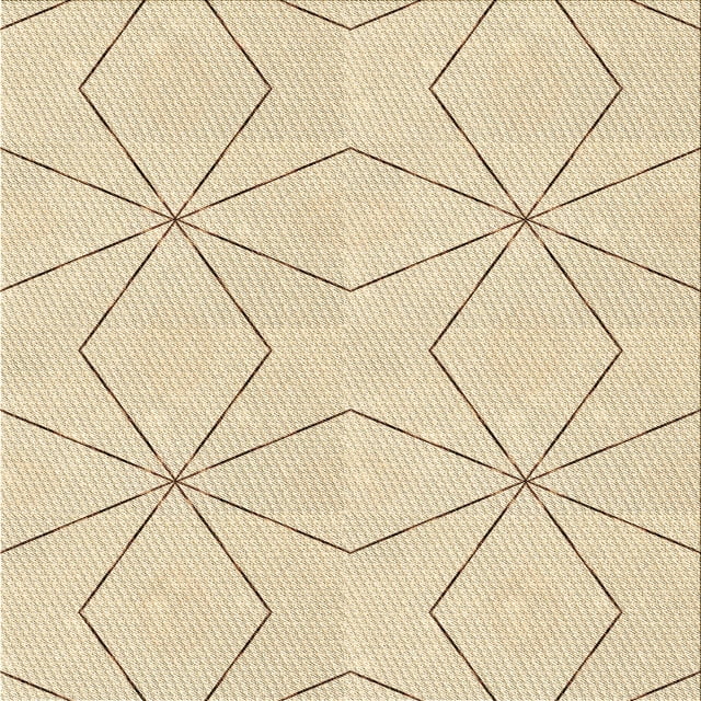 Ahgly Company Tapis d'Intérieur Lavable en Machine Carré Transitionnel Vanille Or, 6 Pieds Carré
