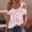 Tops-89Pink, variant on Xdegoge Tees for Women V Neck Cold Shoulder Tropical Leaf Floral Regular Fit Tops O Ring Short Sleeve Blouses Summer Beach Vacation Outfits