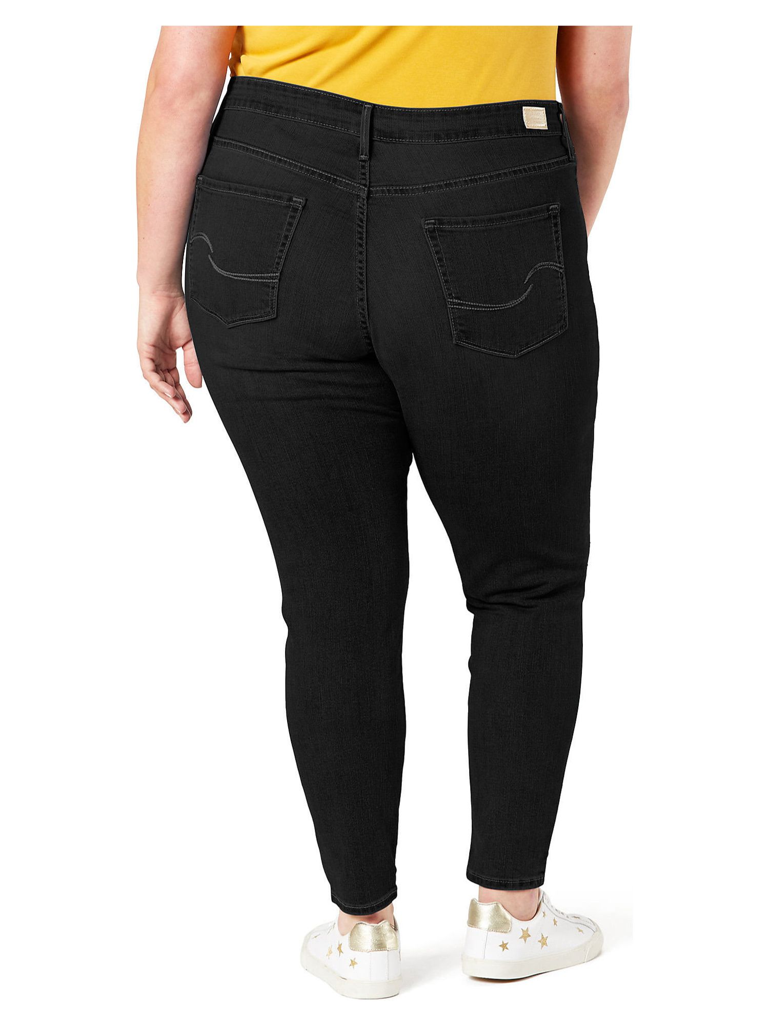 Signature by Levi Strauss Women's Mid Rise Skinny Jeans, Black photo 2