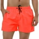 thumbnail image 1 of Pantalones cortos de natación con forro de malde color sólido con cintucon cordón pahombre naran34, 1 of 6