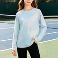 thumbnail image 2 of Ashirexll Girls Long Sleeve Shirts Gradient Round Neck Long Sleeve Pullover for Big Kids Outdoor Casual Layer 3-15 Years, 2 of 6