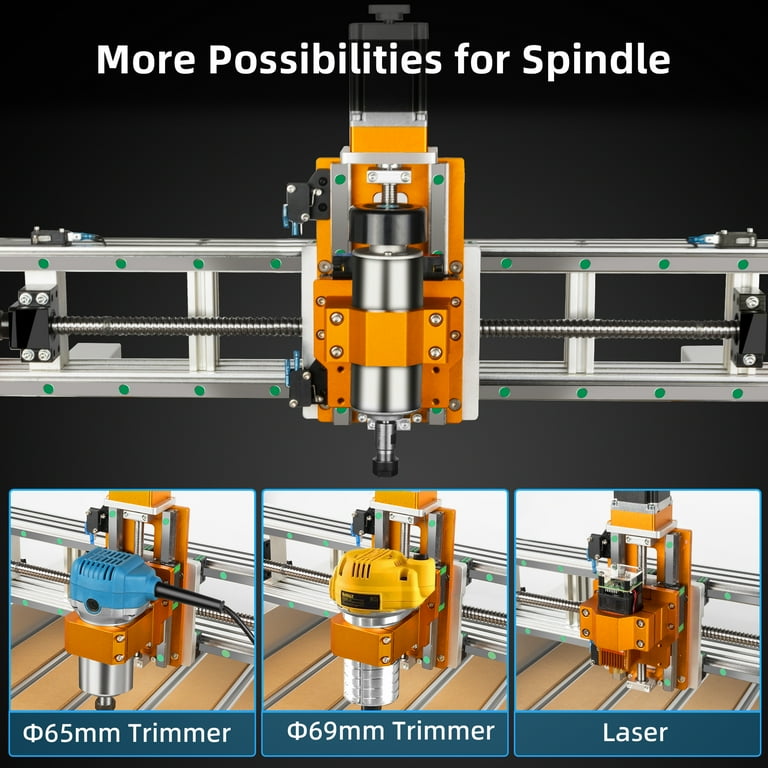 FoxAlien CNC Router Machine Vasto, 3-Axis Linear Rails and