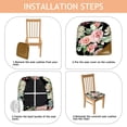 thumbnail image 4 of Pioneer Flower Floral Print Pattern Seat Covers for Dining Room Chairs Set Of 4,Stretch Printed Washable Chair Seat Cover with Elastic Ties and Button,Removable Waterproof Couch Cushion Covers, 4 of 6