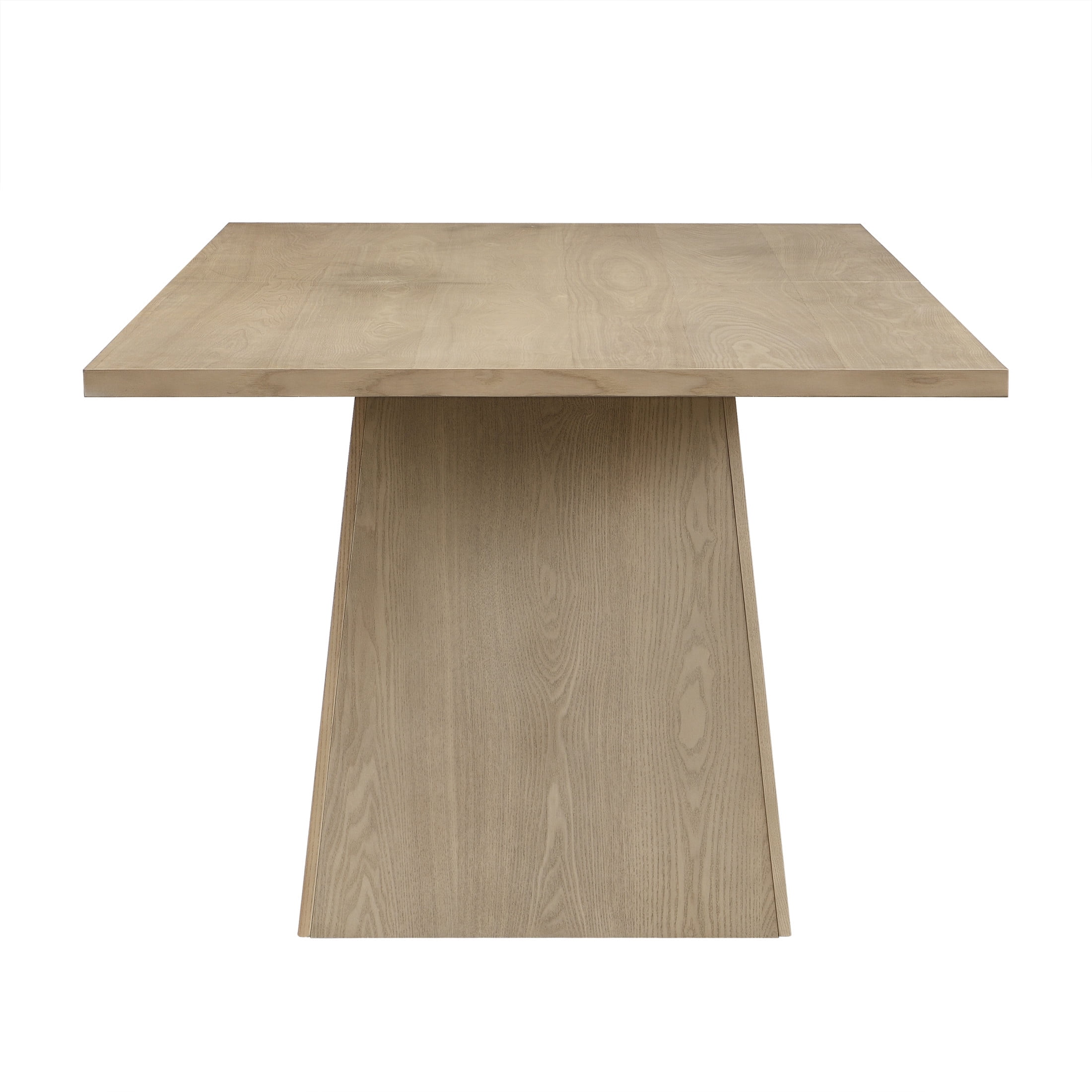 Christopher Knight Home 82" Pedestal Dining Table, Rectangular Seats 6-8, Solid Wood & MDF, Light Natural