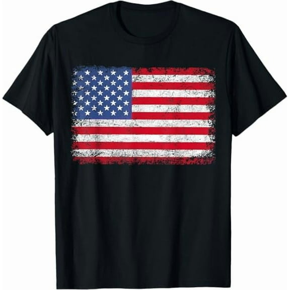 Natee USA Flag Patriotic American Flag for Men Women Kids Boys Girls US Crew Neck Short Sleeve T-Shirt