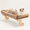 Natural Color Wood with Brown Bed-24''L x 15''W, variant on Cat Perch For Windowsill With Bolsters (wood/gray L)
