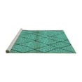 thumbnail image 2 of Ahgly Company Machine Washable Indoor Rectangle Oriental Turquoise Blue Industrial Area Rugs, 8' x 12', 2 of 4