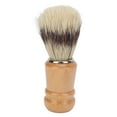 thumbnail image 1 of Brocha de afeitar para hombre con mango de madera, ideal para la piel, para la limpieza facial y el afeitado., 1 of 14