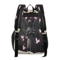 thumbnail image 3 of Large Clear PVC Backpack Heavy Duty See Through Backpack for Adults Work Travel, Black-gngel Printed 12L, 3 of 8