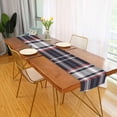 thumbnail image 4 of GZHJMY White Black Plaid1 Table Runner Machine Washable Polyester Table Runner Rectangle Reversible Dresser Scarves Table Decor 13 x 70 Inch, 4 of 7